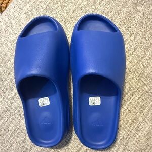 Blue Yeezy Slides